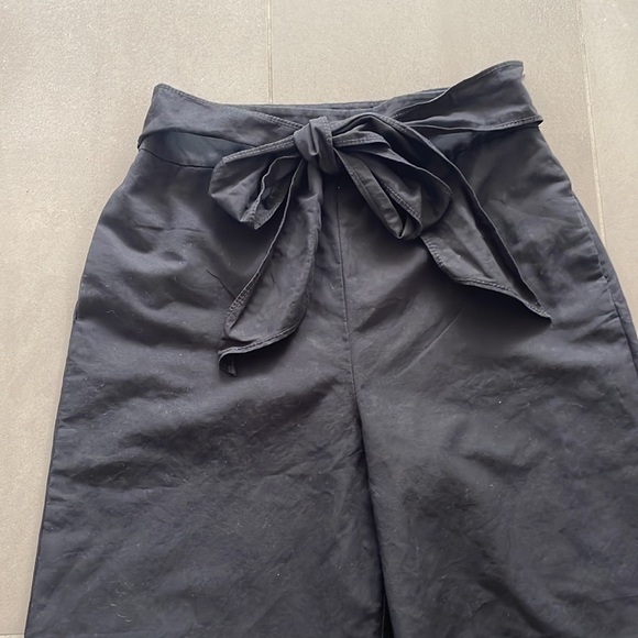 Kate Spade, black cropped culottes, bow front tie - Picture 3 of 14